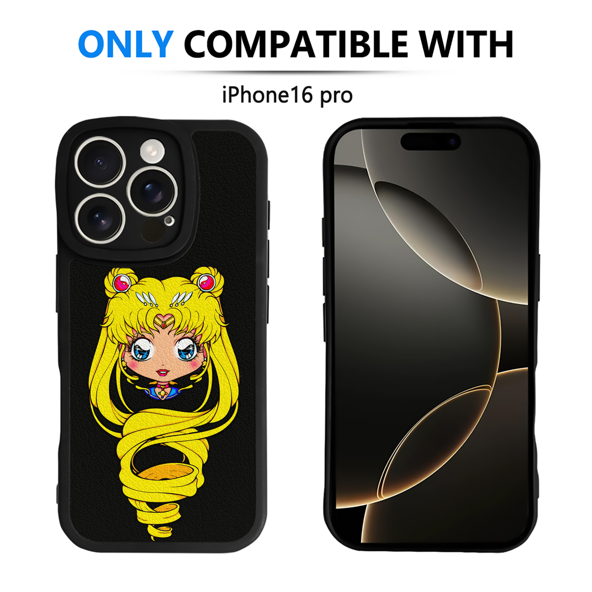 （画像用） 美少女戦士セーラームーン 月野 うさぎ つきの うさぎ Sailor Moon Tsukino Usagi 【iPhone 16シリーズ対応】シリコンスマホケース（レザー調） 材質：シリコン